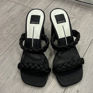 Dolce Vita Black Braided Heels